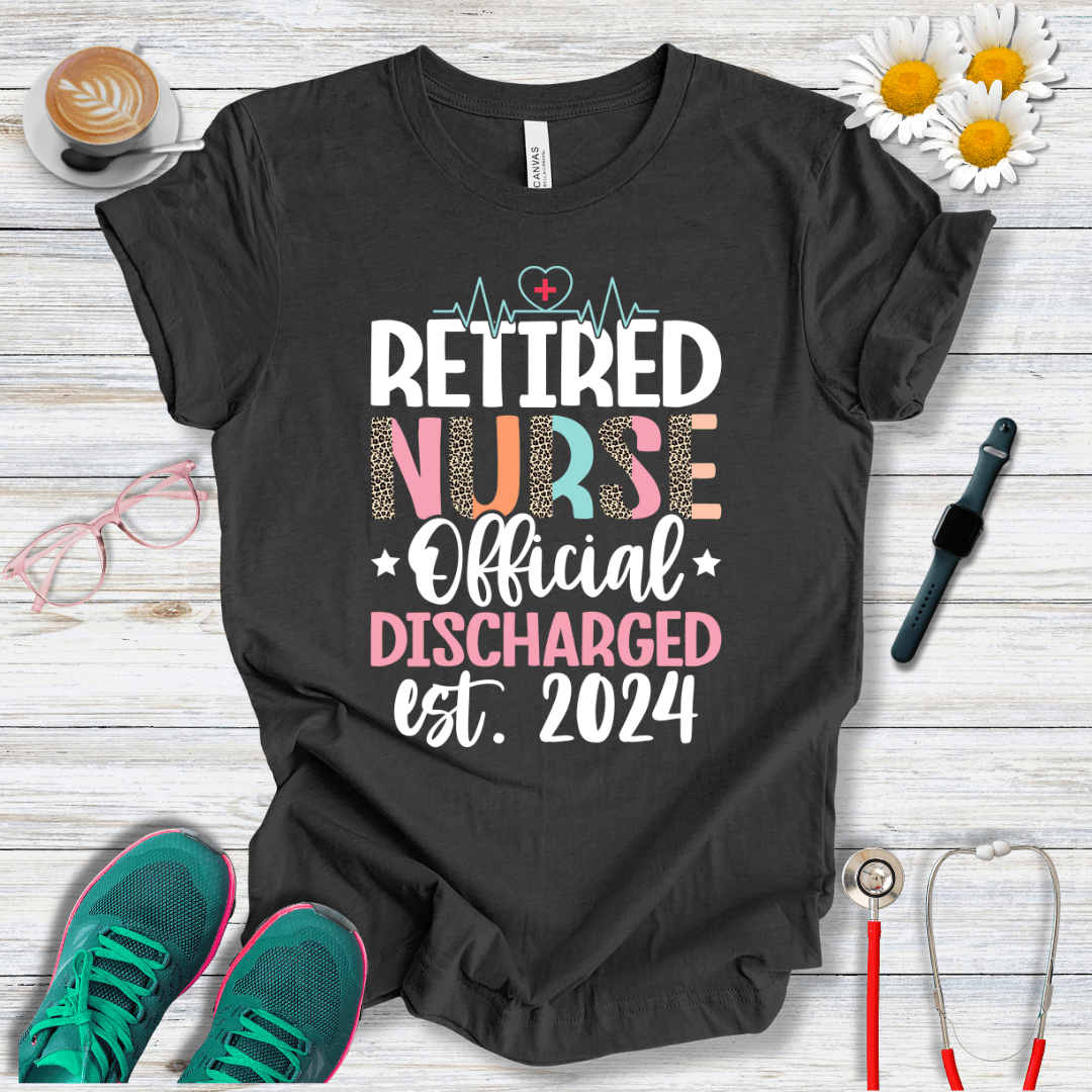 Retired Nurse Official Discharged Est. 2024 T-Shirt