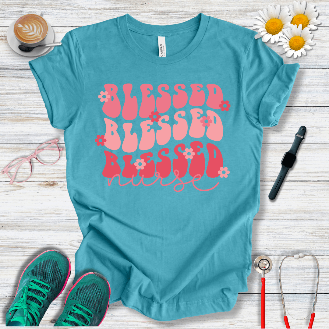 Blessed x3, Nurse T-Shirt