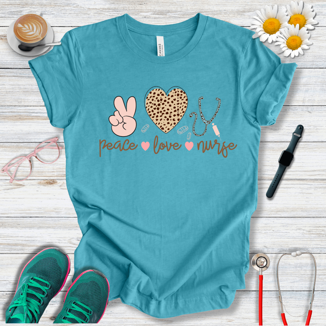 Peace, Love, Nurse T-Shirt