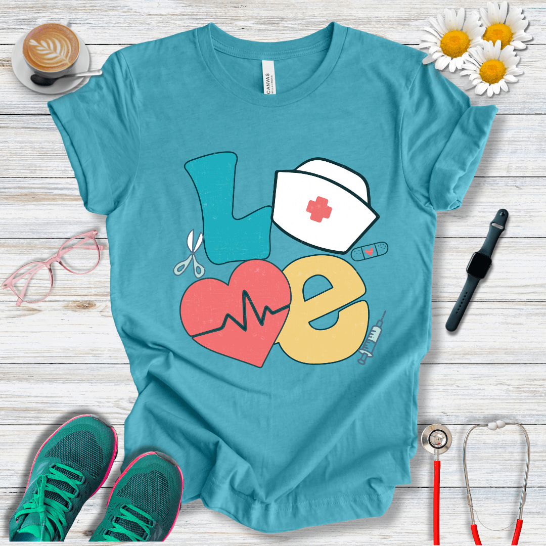 Love Nurse Icons T-Shirt
