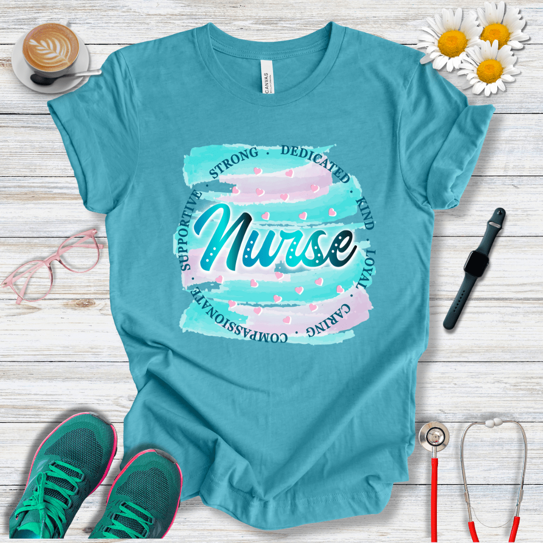 Nurse, Hearts and Words T-Shirt