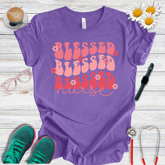 Blessed x3, Nurse T-Shirt