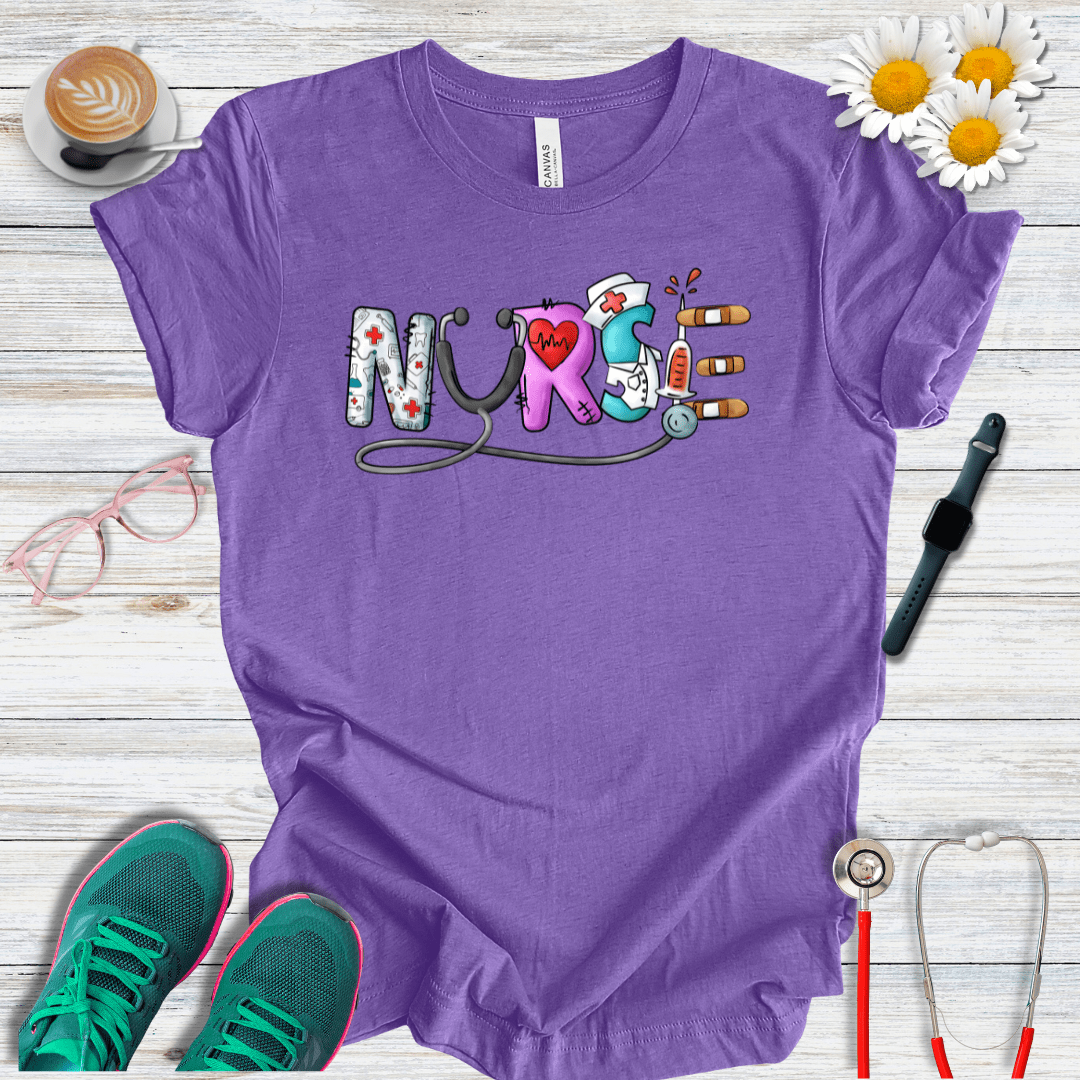 Nurse Cartoon Style T-Shirt
