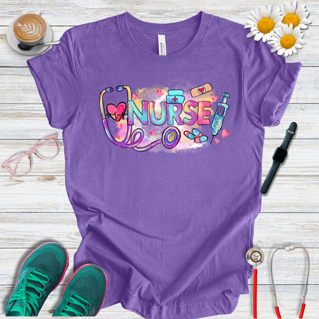 Nurse Retro Colors T-Shirt