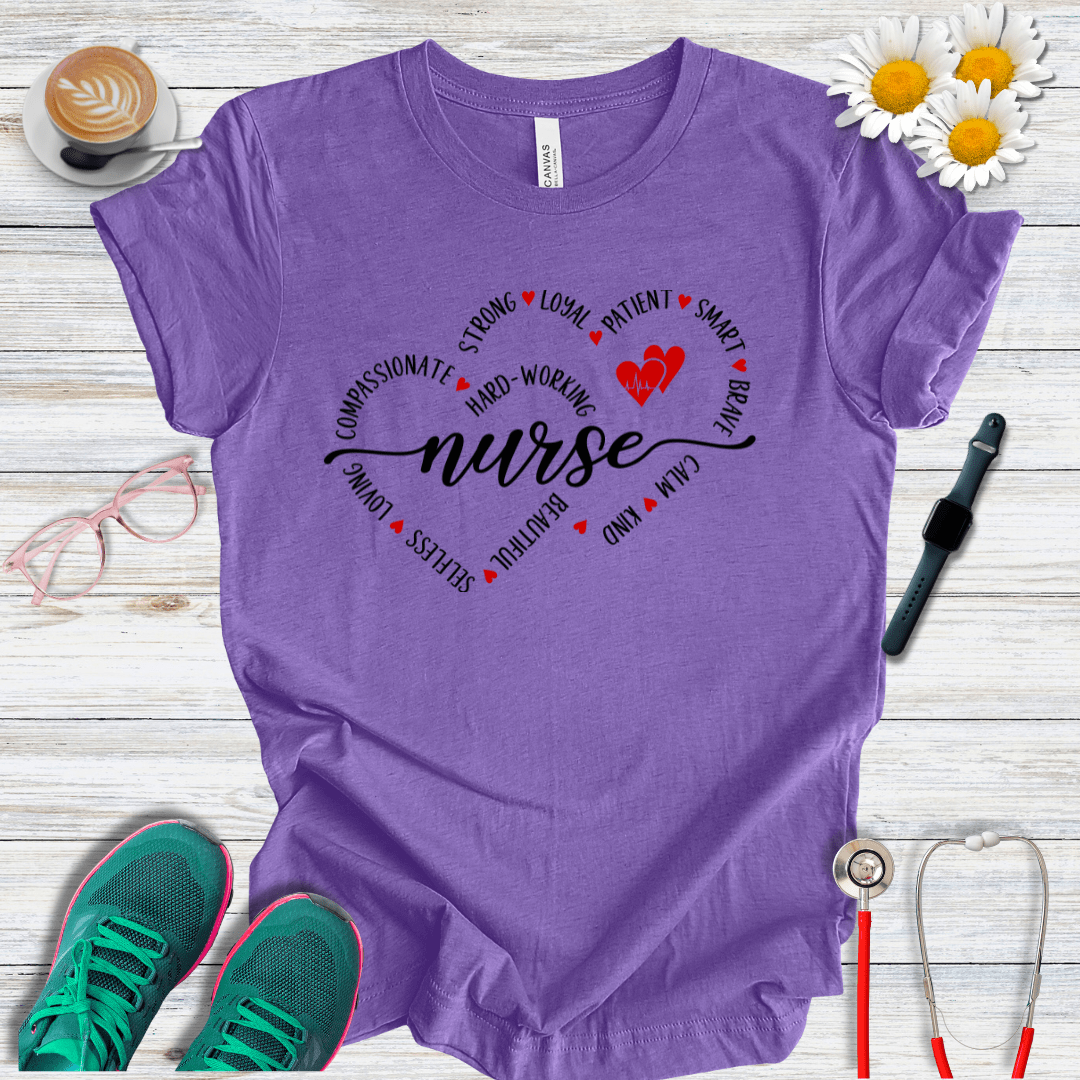 Nurse + 2 Hearts T-Shirt