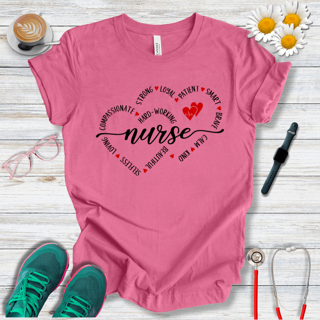 Nurse + 2 Hearts T-Shirt