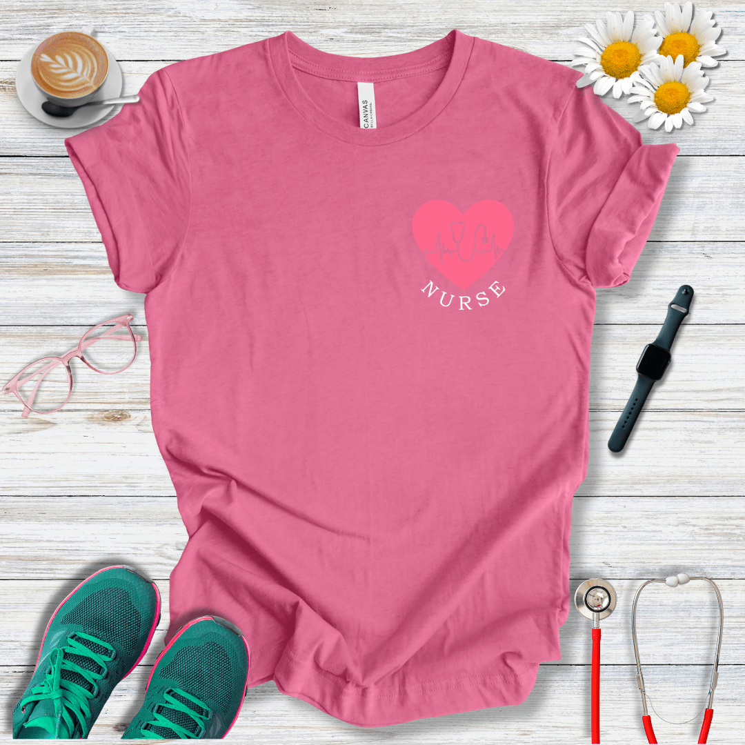 Nurse + Heart Pocket Style T-Shirt