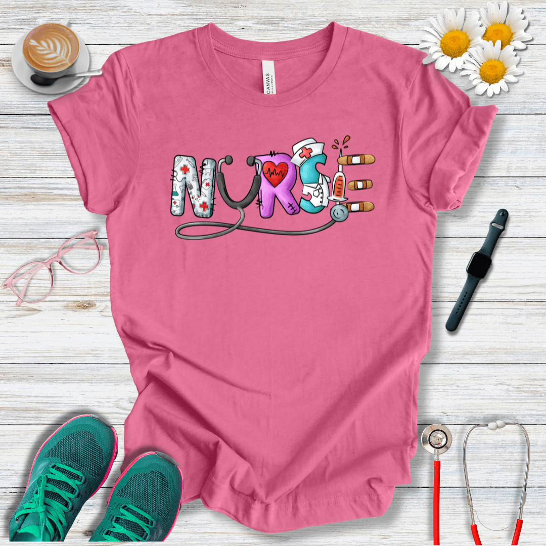 Nurse Cartoon Style T-Shirt