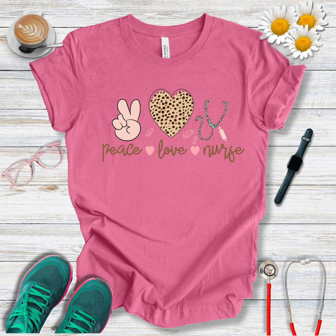 Peace, Love, Nurse  T-Shirt