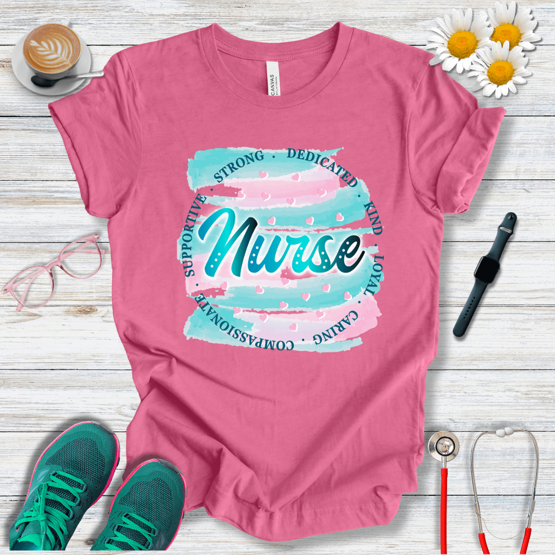Nurse, Hearts and Words  T-Shirt