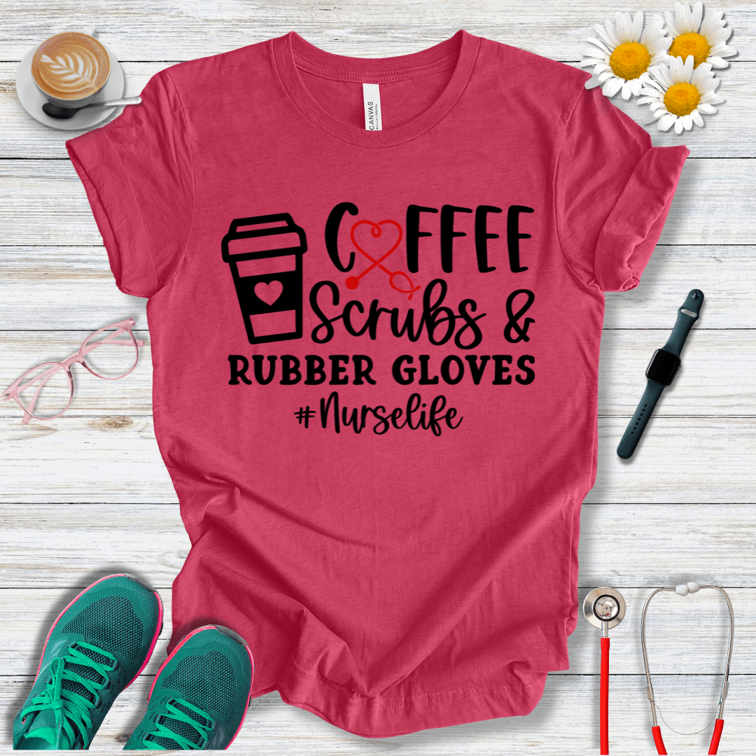 Coffee, Scrubs & Rubber Gloves (Cup) T-Shirt