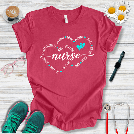 Nurse + 2 Hearts T-Shirt