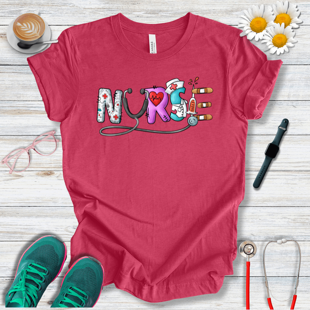Nurse Cartoon Style T-Shirt