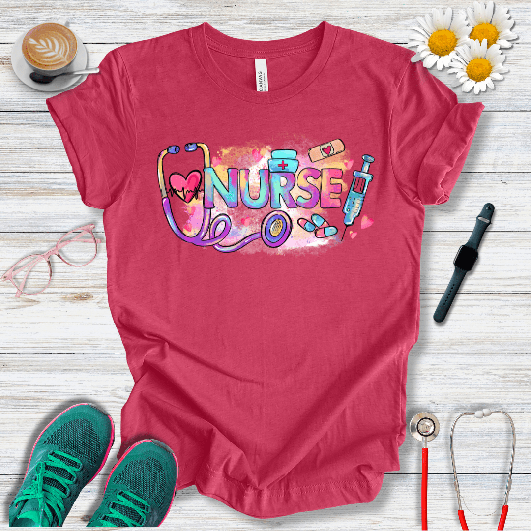 Nurse Retro Colors T-Shirt