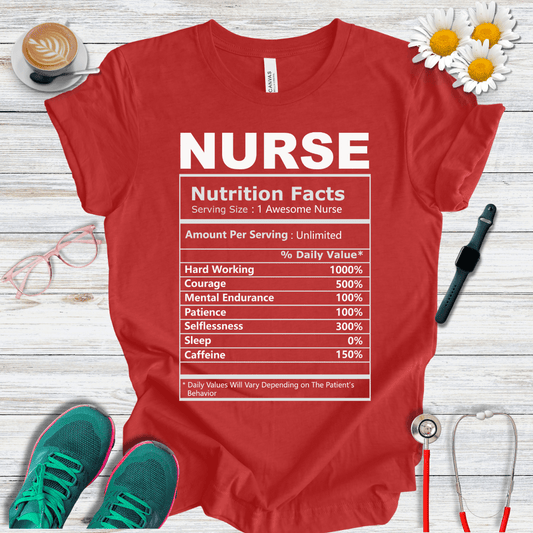 Nurse Nutrition Facts T-Shirt