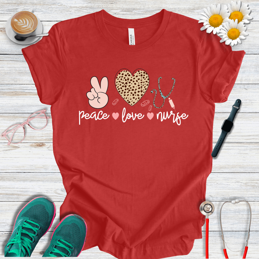 Peace, Love, Nurse  T-Shirt