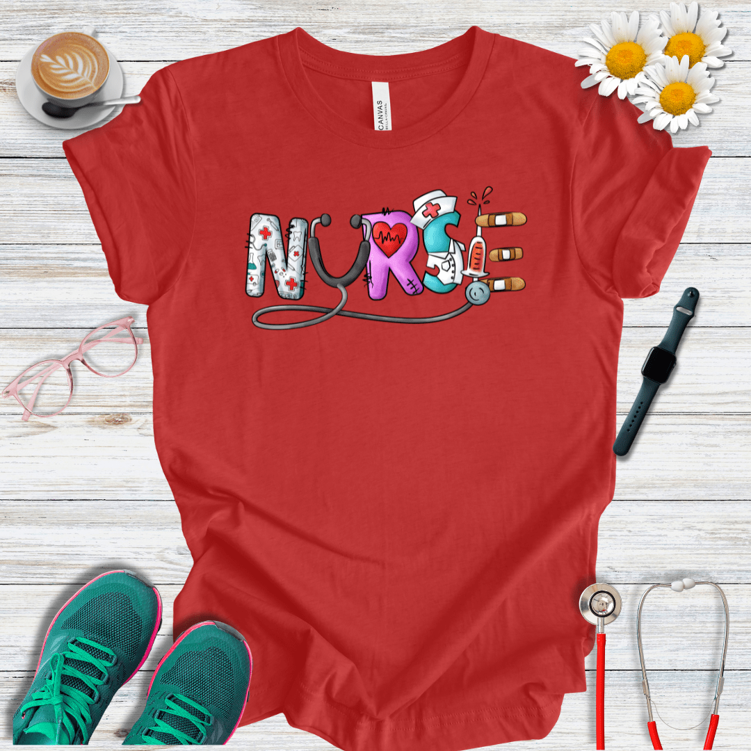 Nurse Cartoon Style T-Shirt
