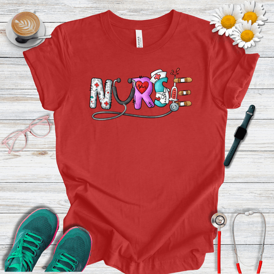 Nurse Cartoon Style T-Shirt