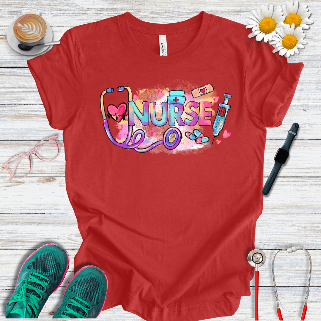 Nurse Retro Colors T-Shirt