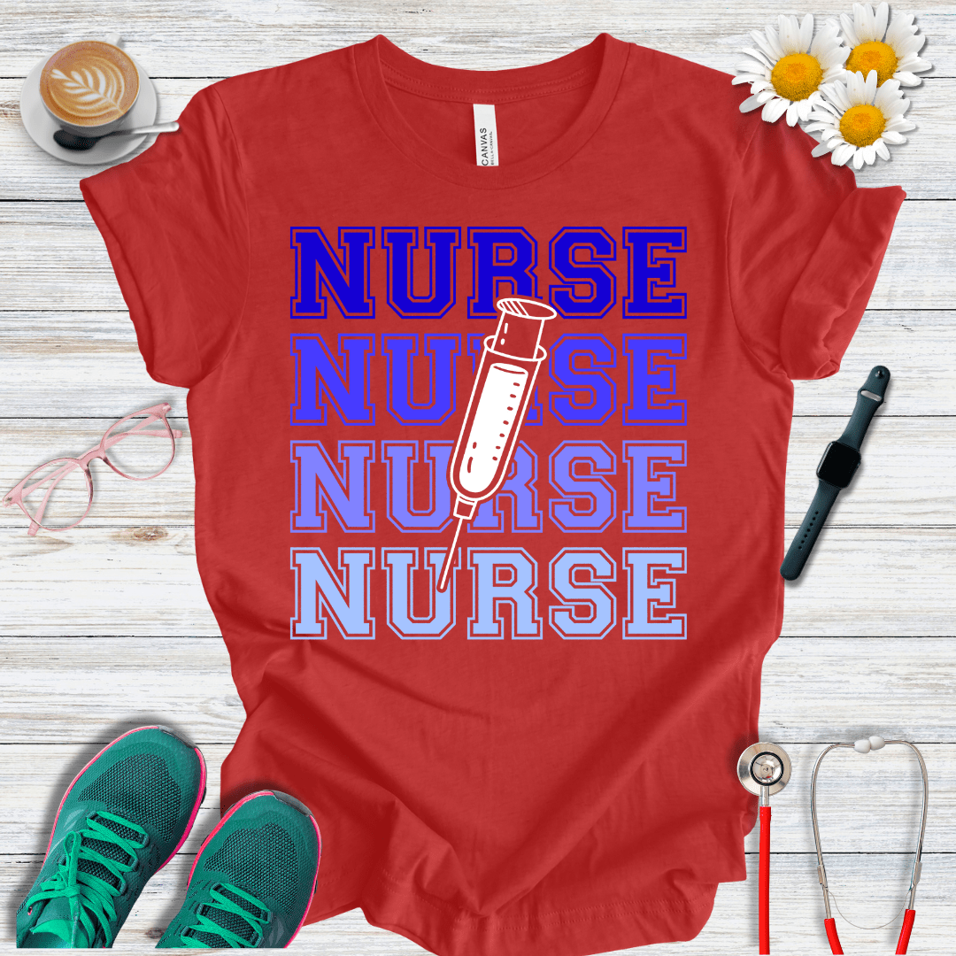 Nurse x4, College Style T-Shirt
