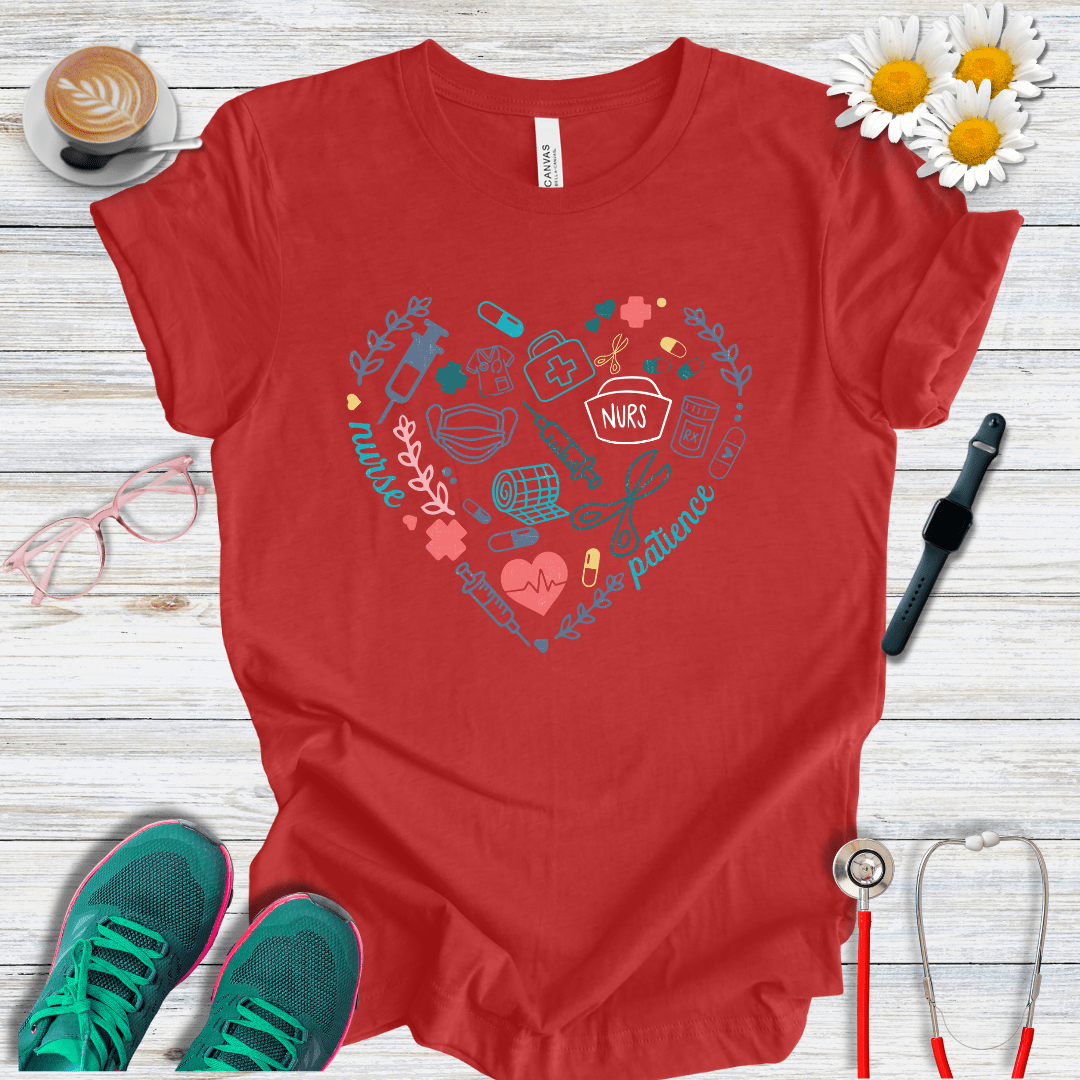 Heart With Nurse Icons T-Shirt