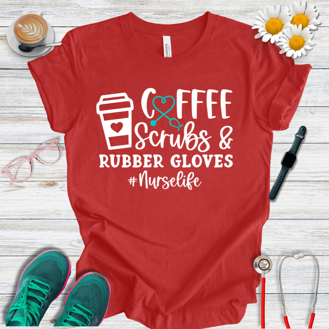 Coffee, Scrubs & Rubber Gloves (Cup) T-Shirt