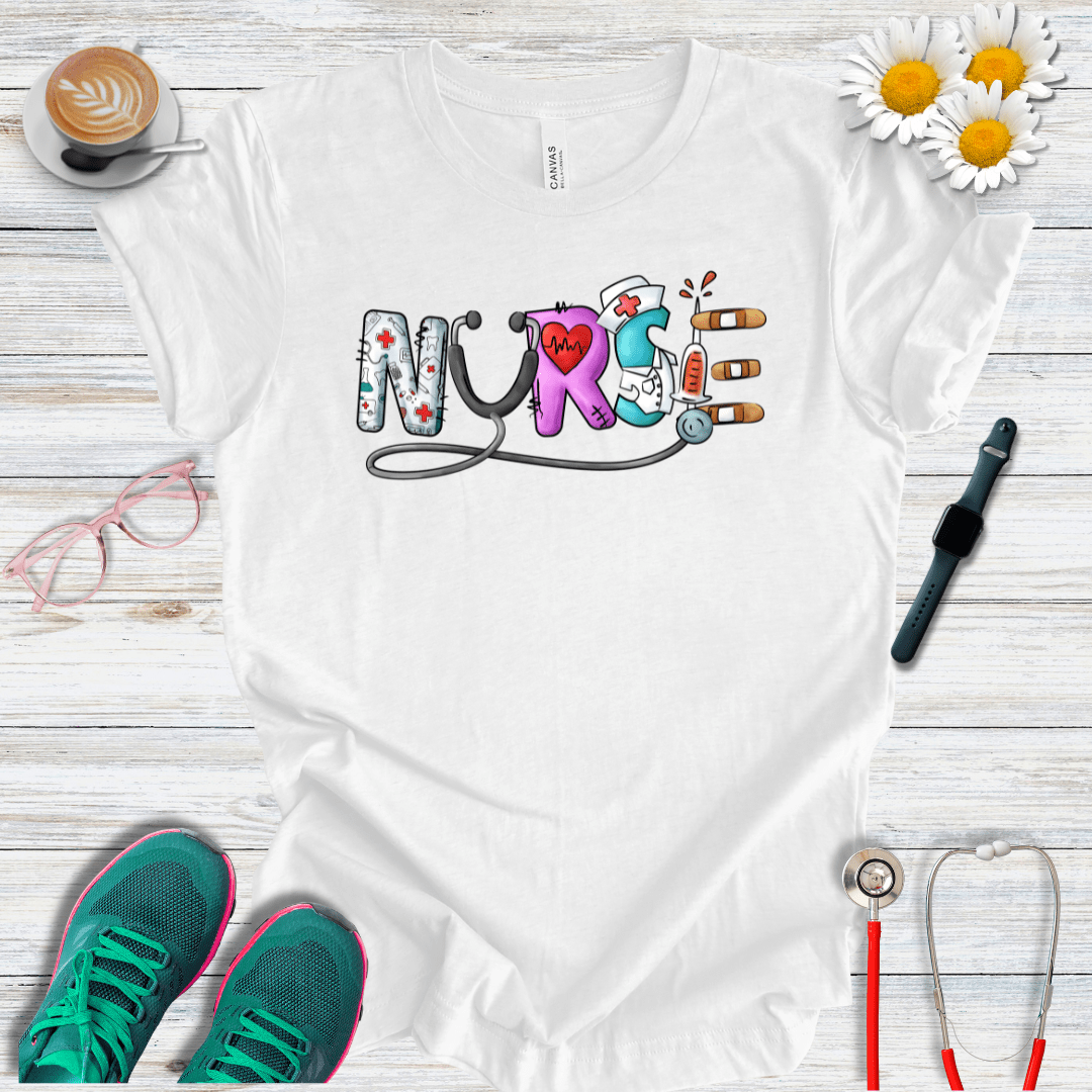 Nurse Cartoon Style T-Shirt