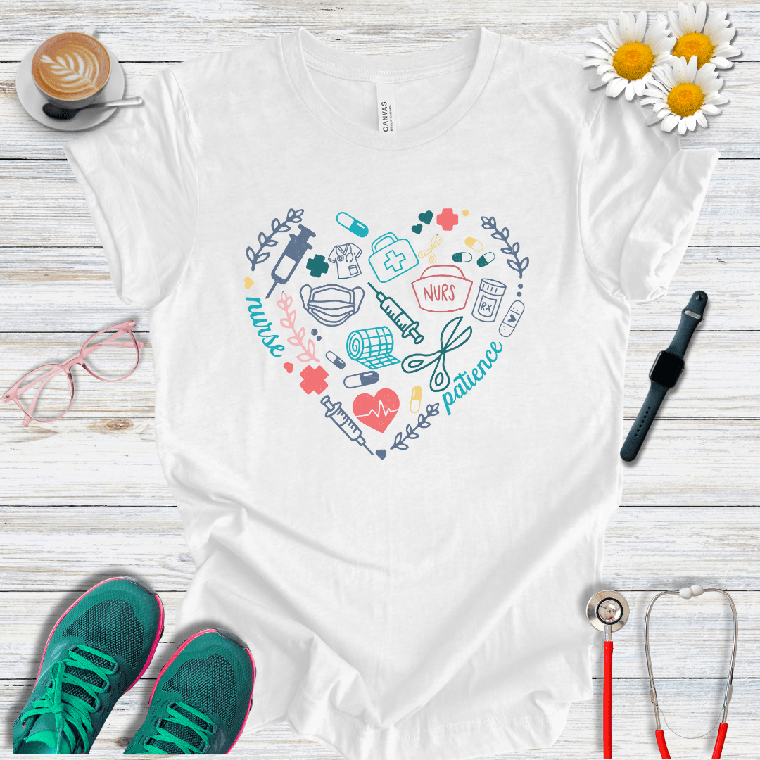 Heart With Nurse Icons T-Shirt