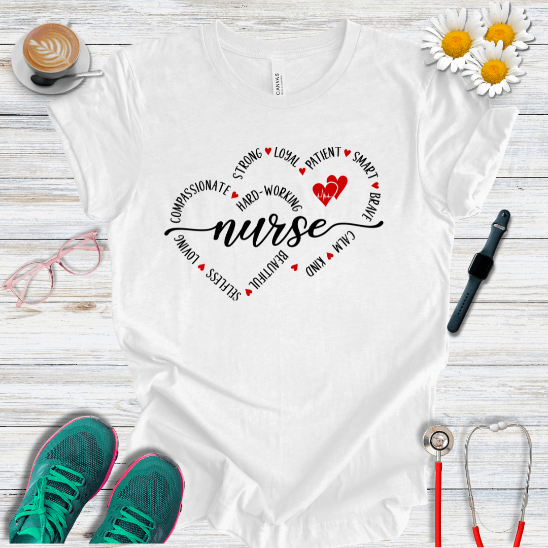 Nurse + 2 Hearts T-Shirt