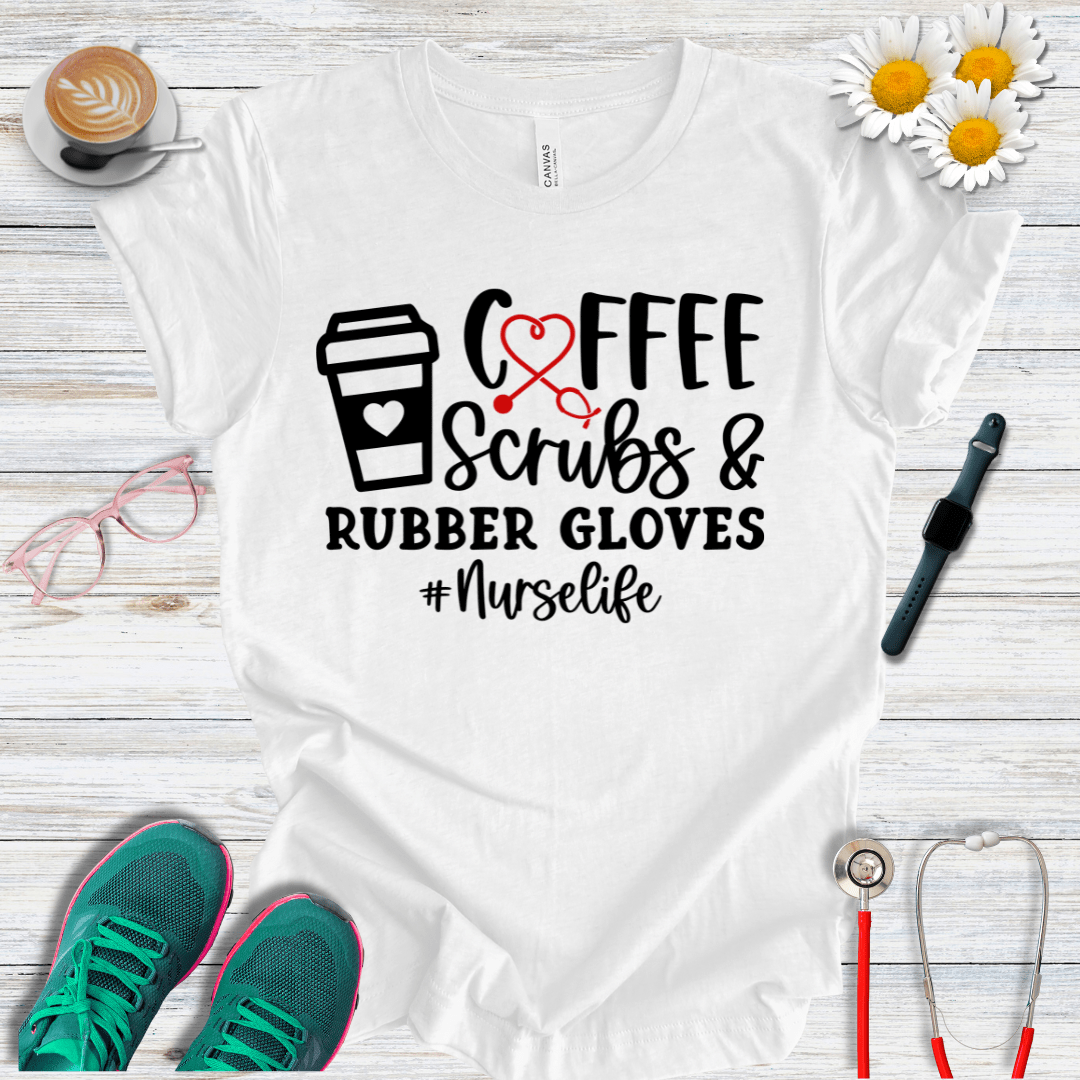 Coffee, Scrubs & Rubber Gloves (Cup) T-Shirt