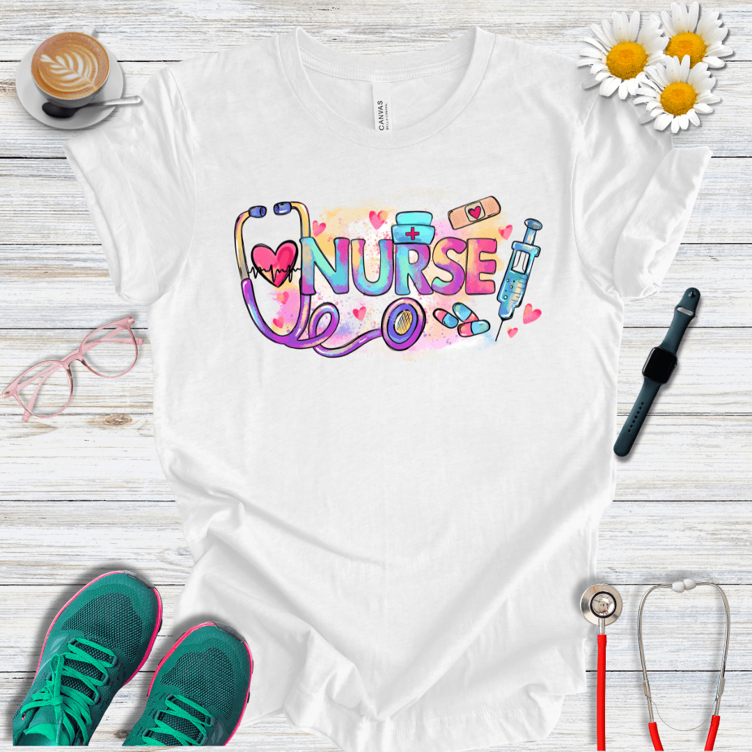 Nurse Retro Colors T-Shirt