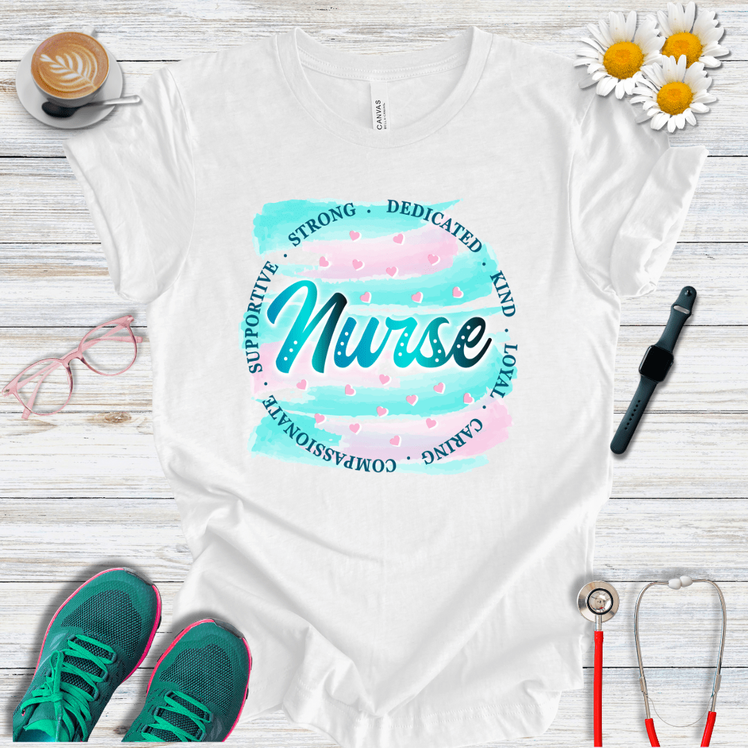 Nurse, Hearts and Words  T-Shirt