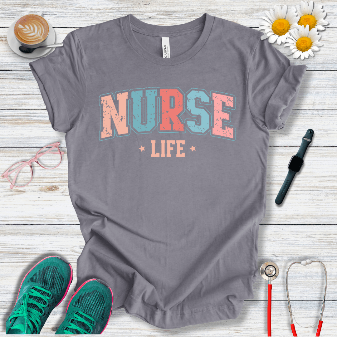 Nurse Life College Style T-Shirt