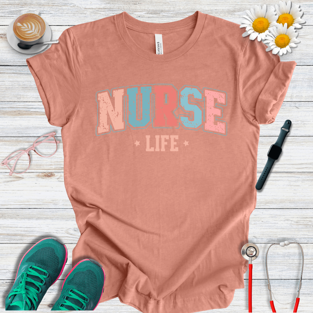 Nurse Life College Style T-Shirt