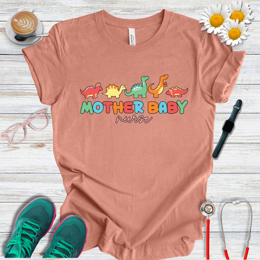 Mother Baby Nurse, Dino T-Shirt