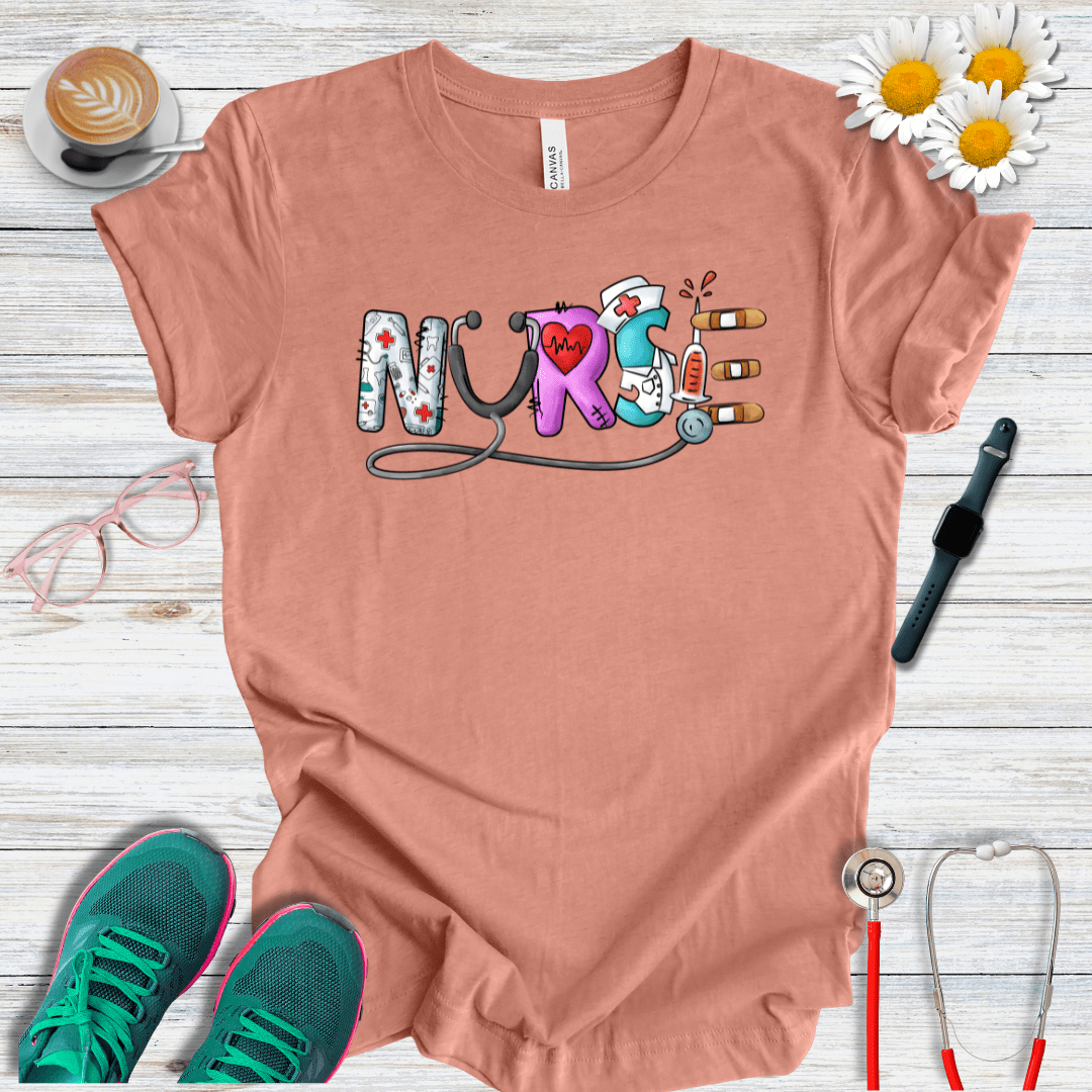 Nurse Cartoon Style T-Shirt