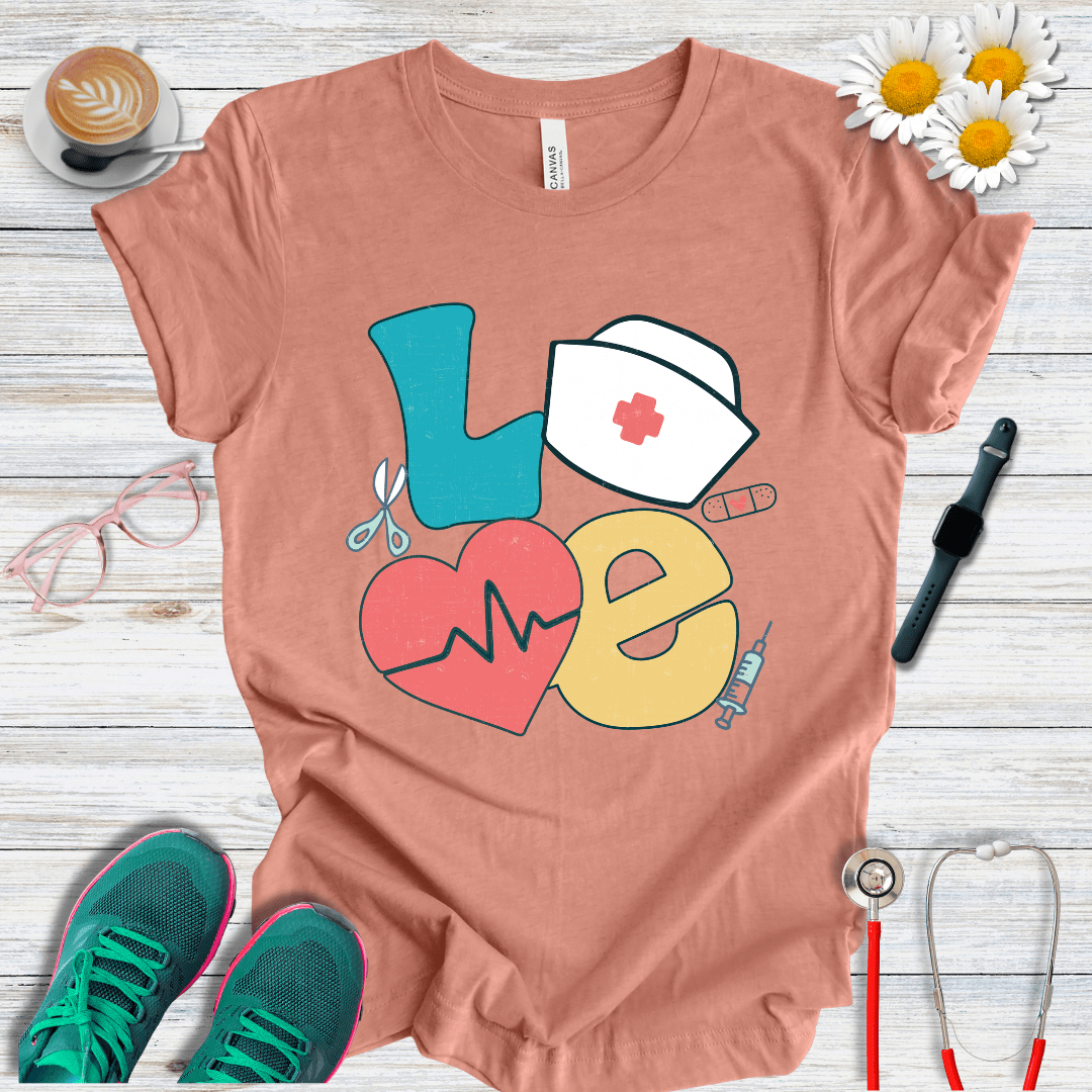 Love Nurse Icons T-Shirt