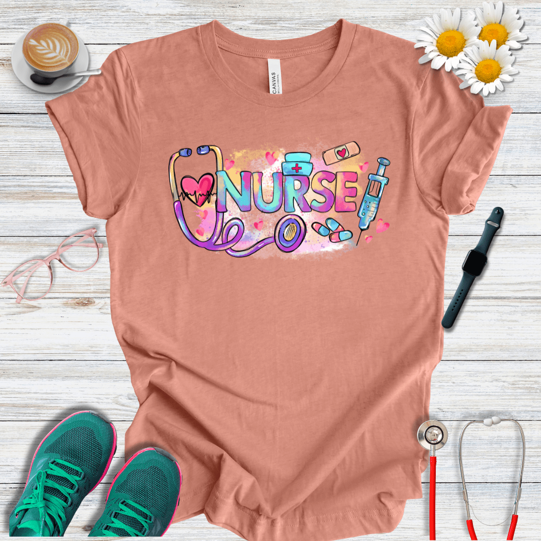 Nurse Retro Colors T-Shirt