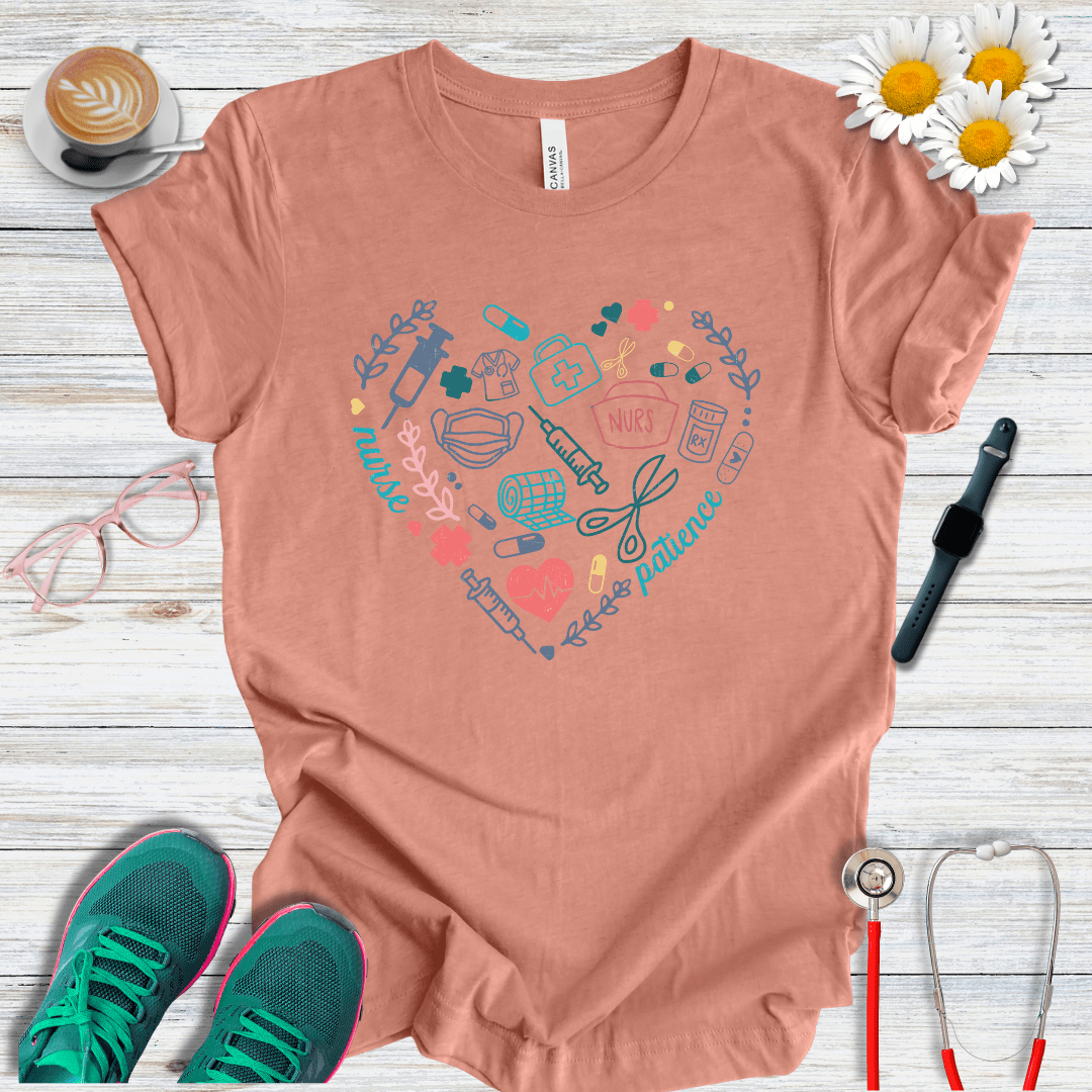 Heart With Nurse Icons T-Shirt