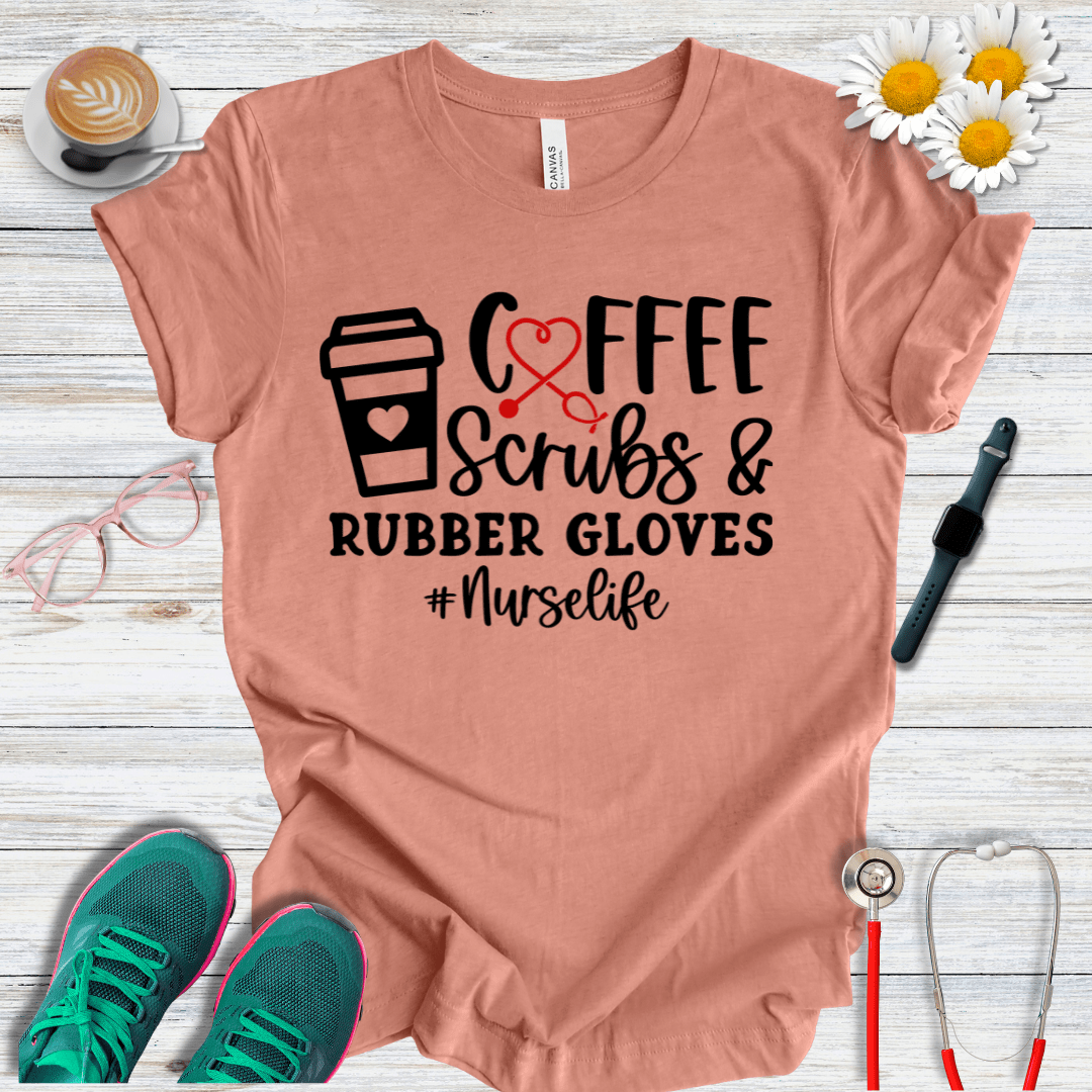 Coffee, Scrubs & Rubber Gloves (Cup) T-Shirt