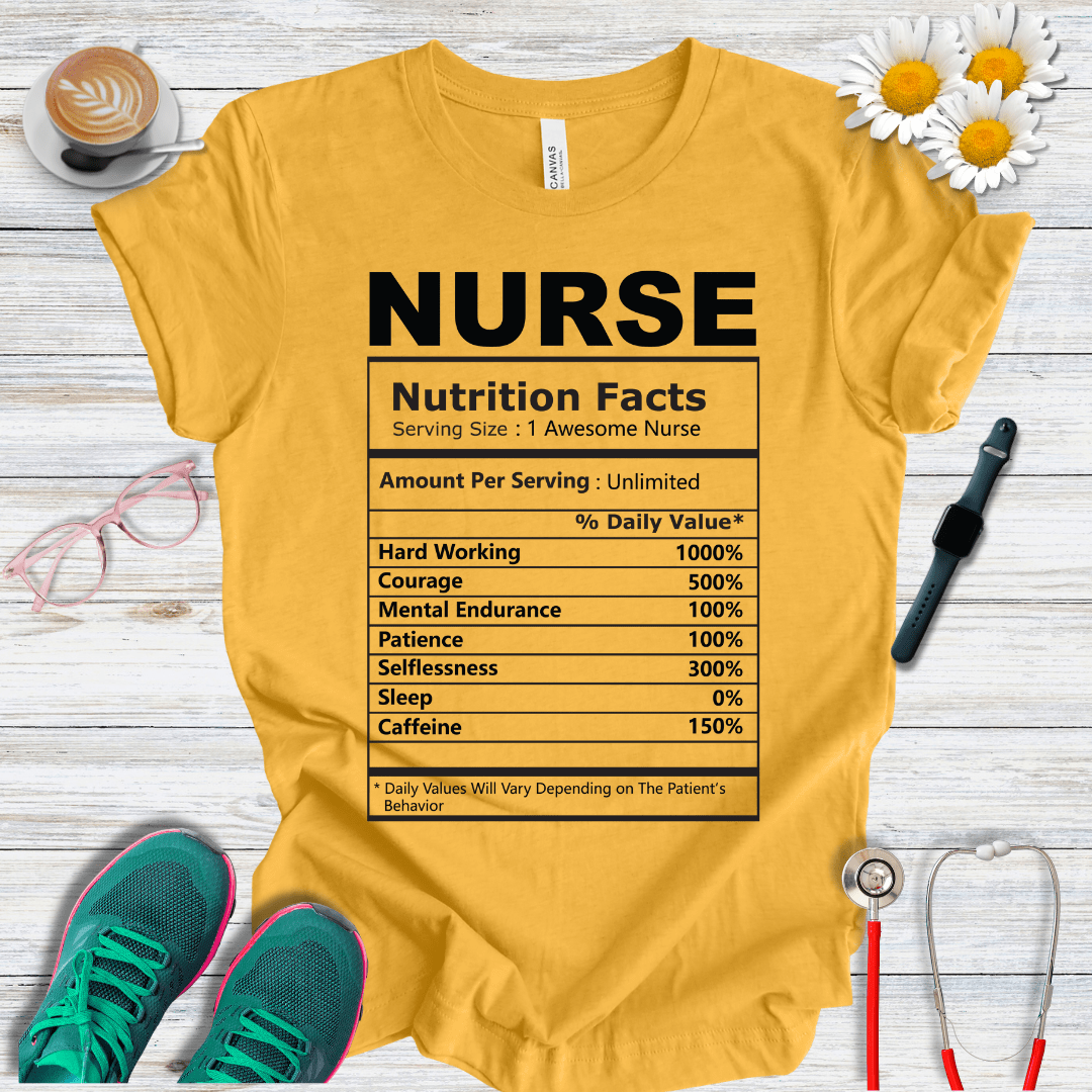 Nurse Nutrition Facts T-Shirt
