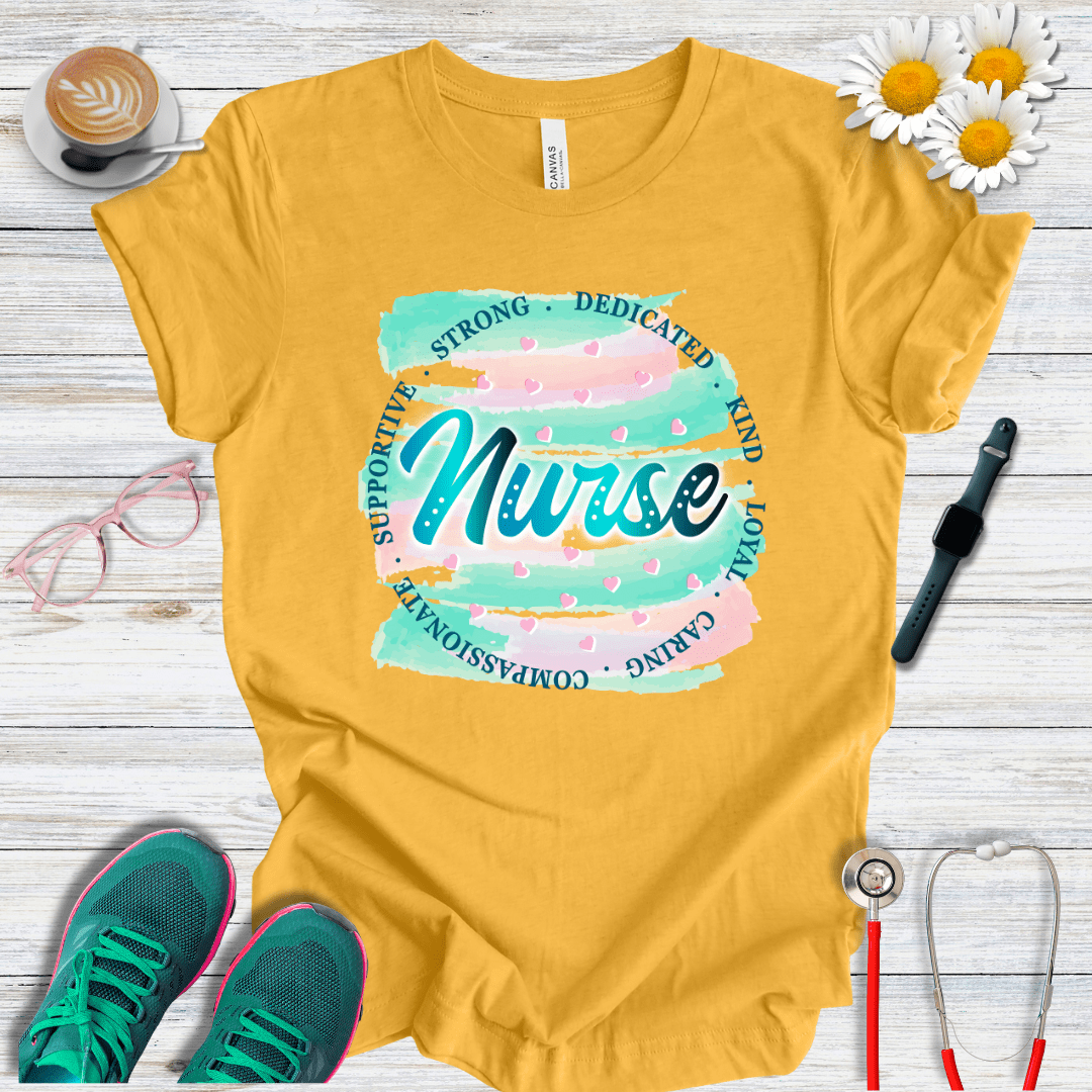 Nurse, Hearts and Words  T-Shirt