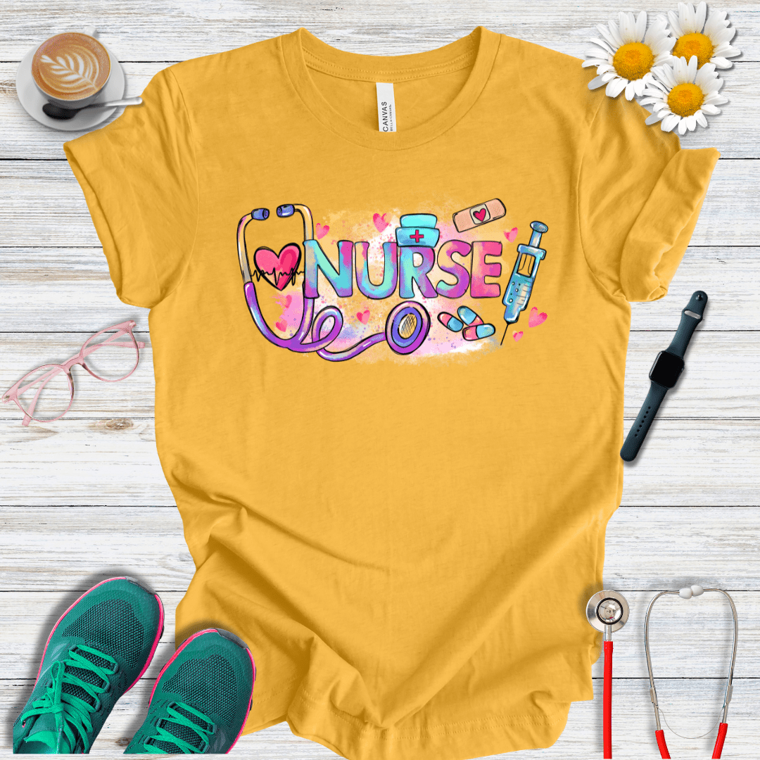 Nurse Retro Colors T-Shirt