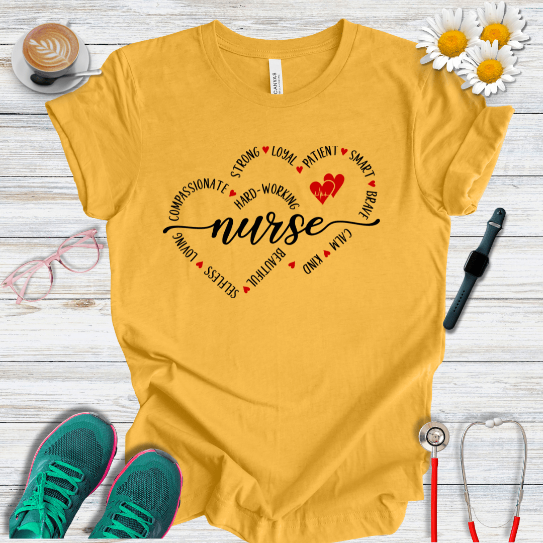 Nurse + 2 Hearts T-Shirt