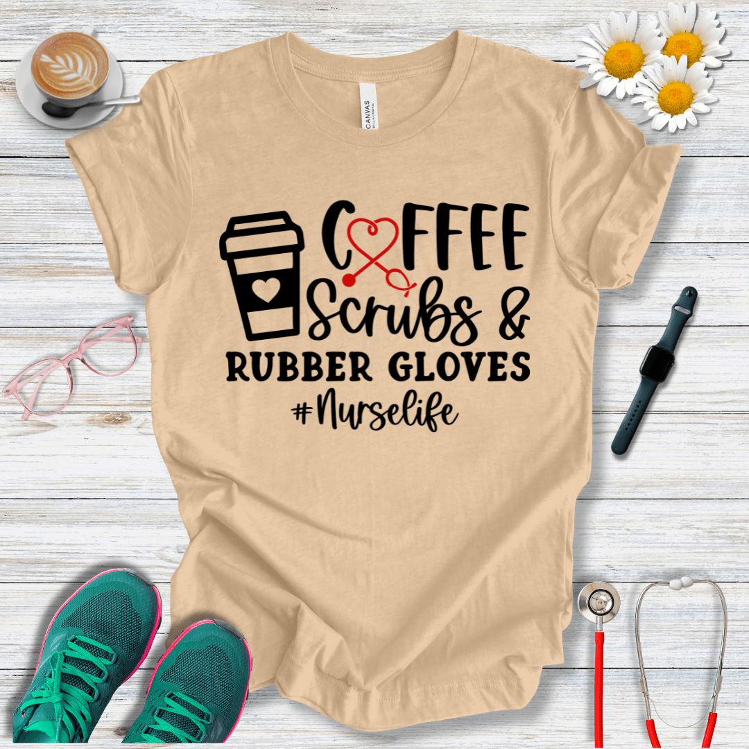 Coffee, Scrubs & Rubber Gloves (Cup) T-Shirt