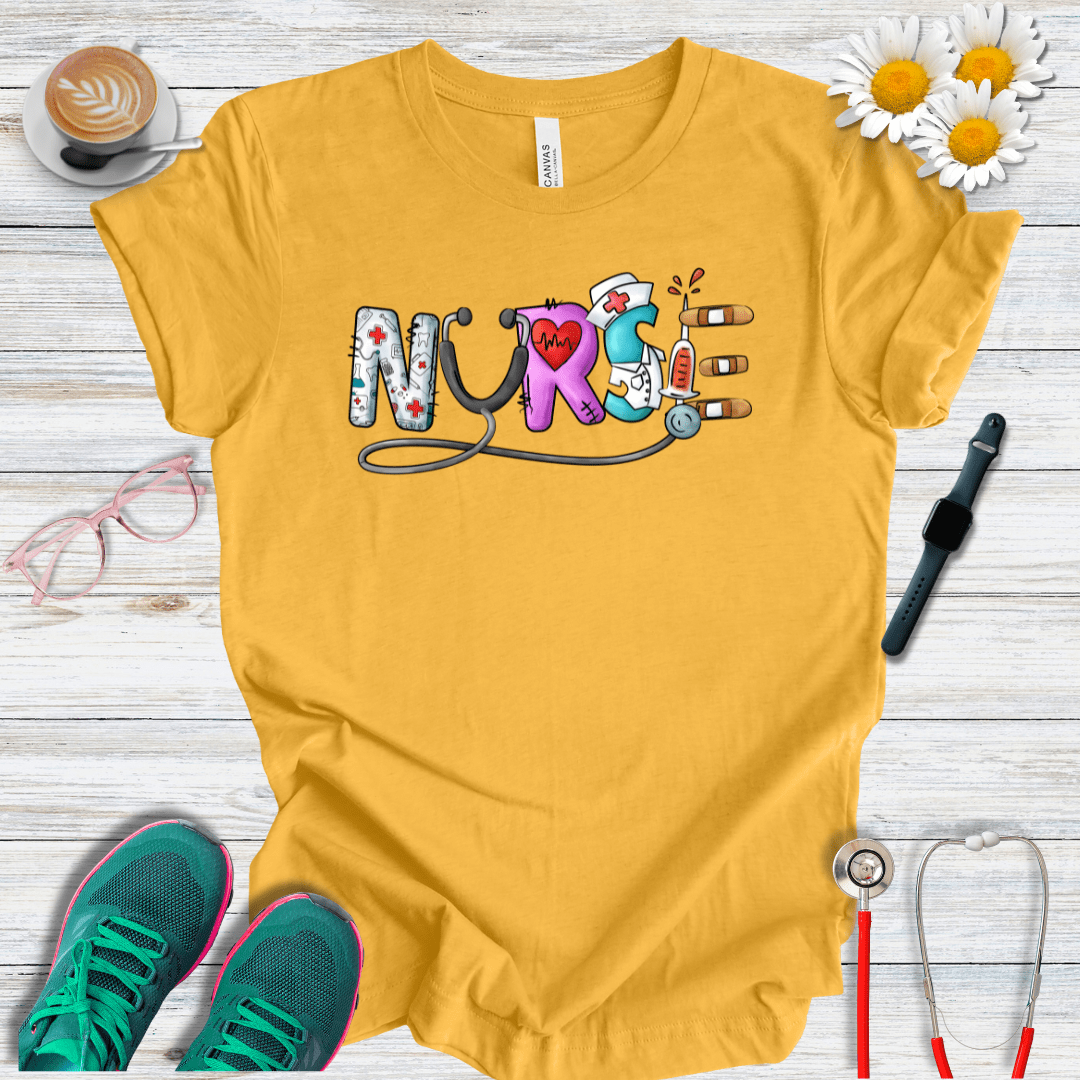 Nurse Cartoon Style T-Shirt