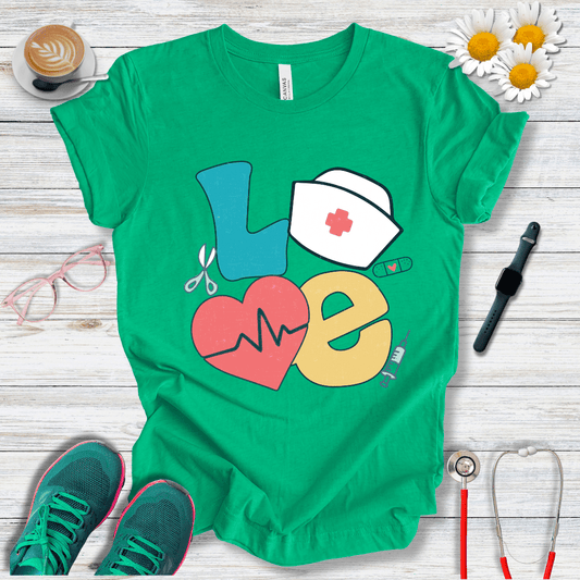 Love Nurse Icons T-Shirt