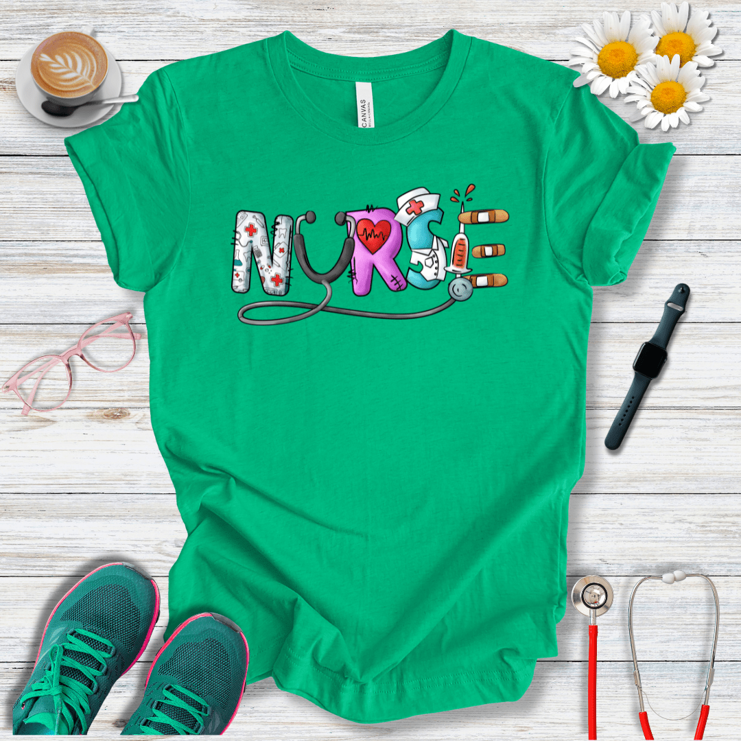 Nurse Cartoon Style T-Shirt