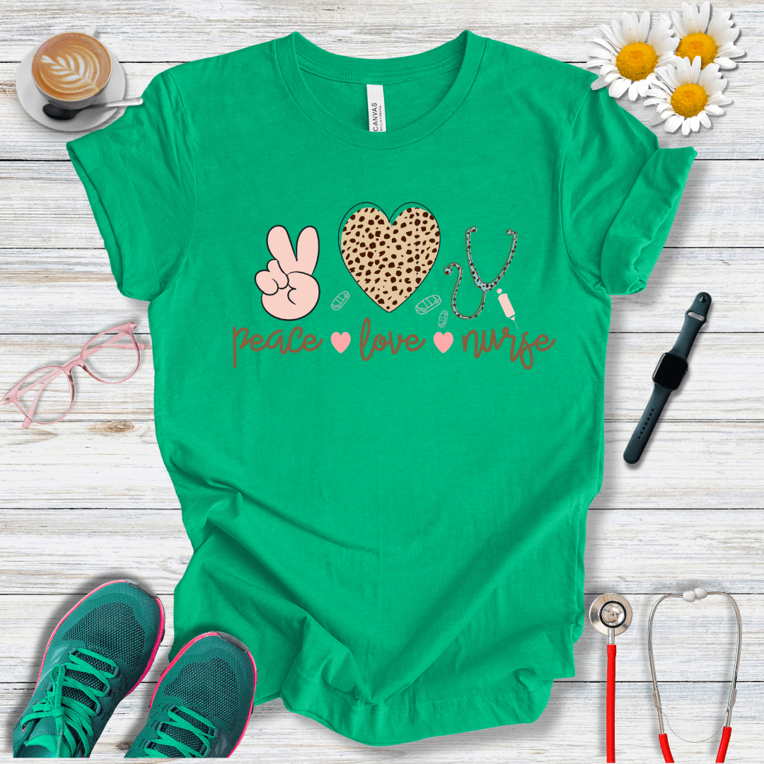 Peace, Love, Nurse  T-Shirt