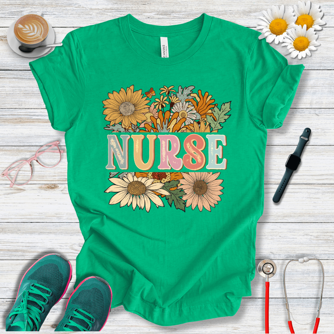 Nurse Floral Style T-Shirt